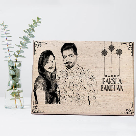 Raksha Bandhan Special Wooden Engraved Frame