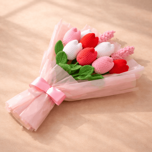Beautiful Crochet Tulip Bouquet