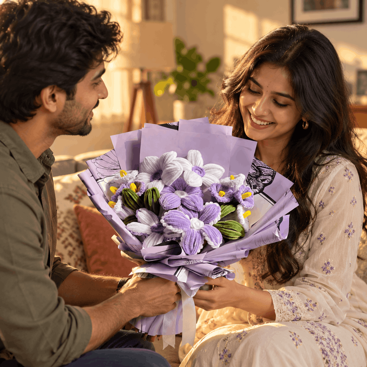 Personalized Handcrafted Flower Bouquet