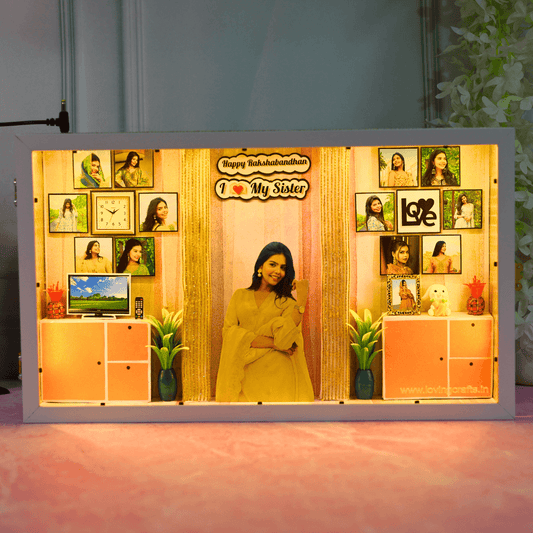Stunning 3D Miniature Frame For Rakshabandhan | 17x10 Inches