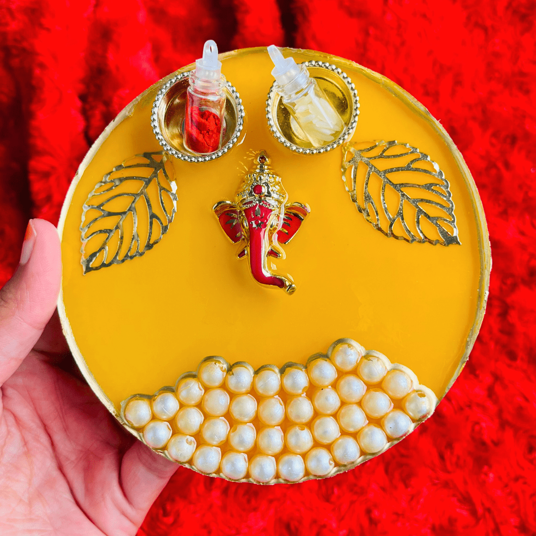 Rakhi Special Stylish Resin Puja Thali