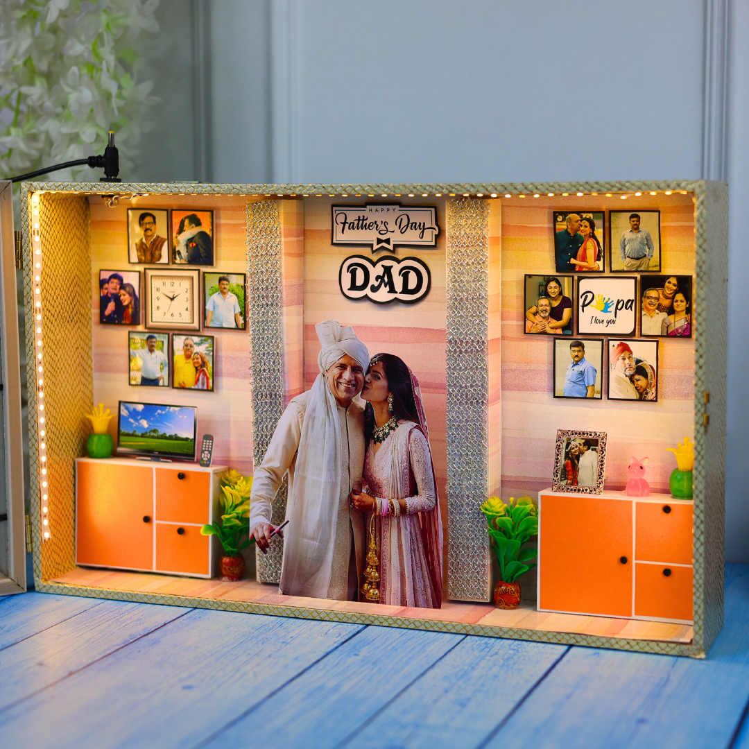 The Perfect Father's Day Gift | Stunning 3D Miniature Frame | 17*10 Inches