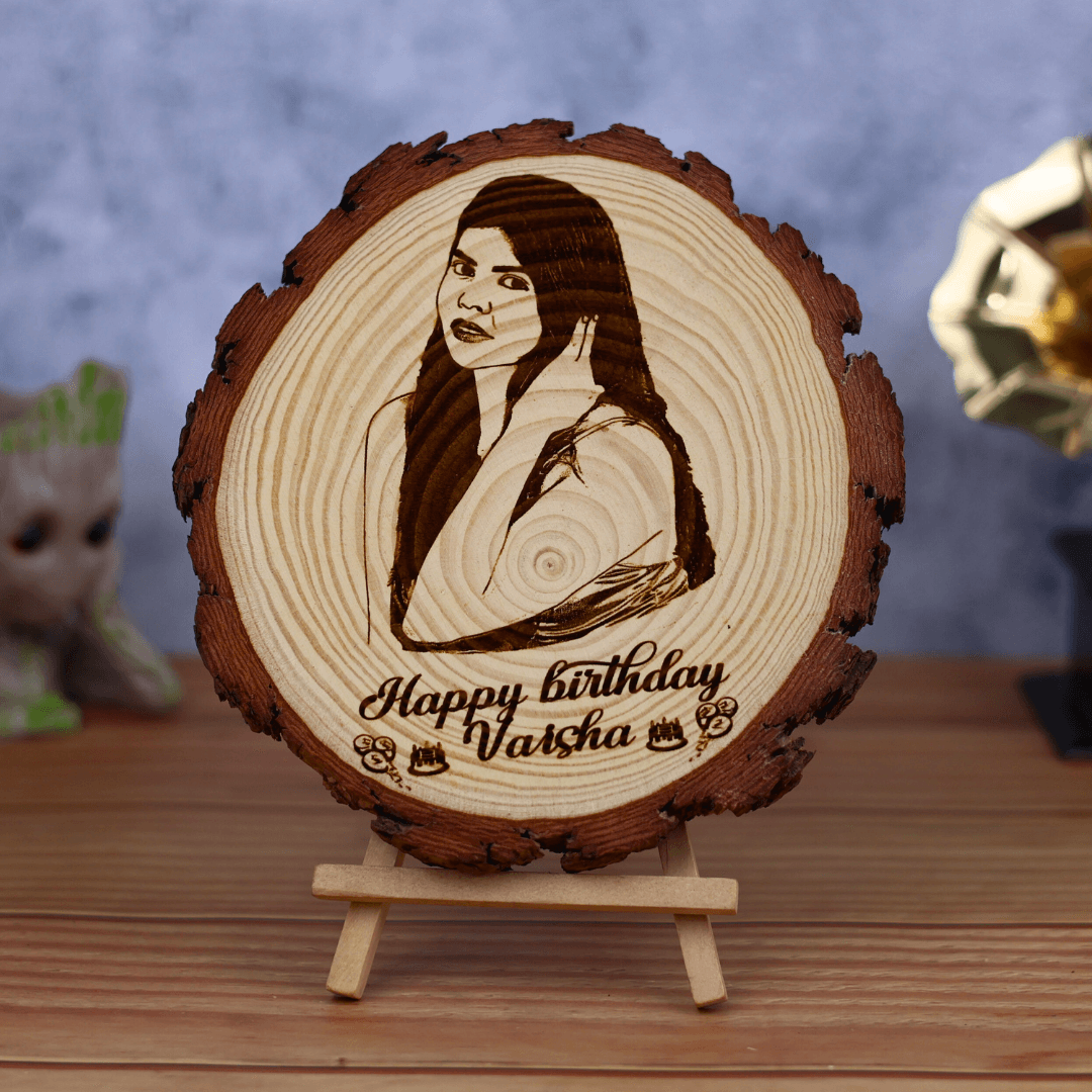 Happy Birthday Wooden Engraved Frame (5 to 8 Inches)