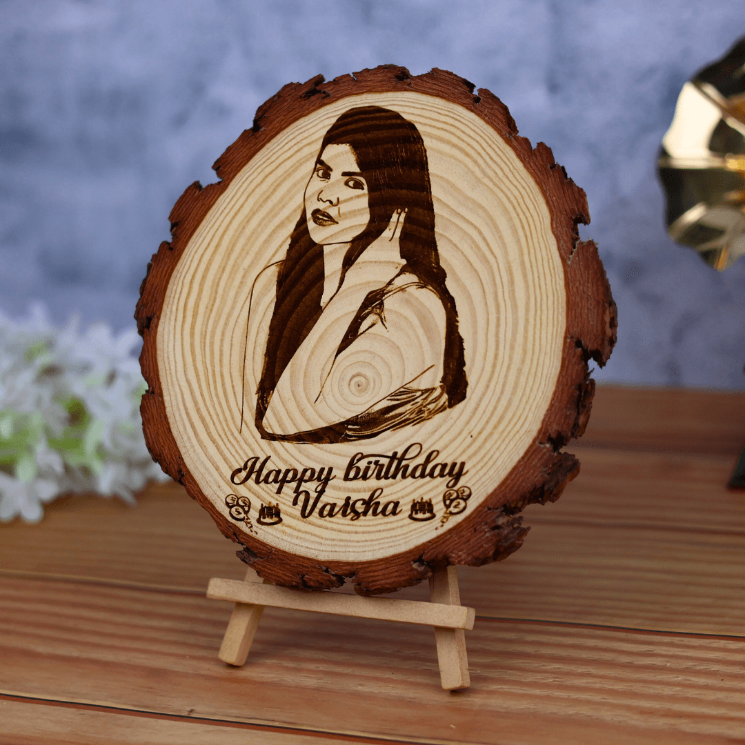 Happy Birthday Wooden Engraved Frame (5 to 8 Inches)