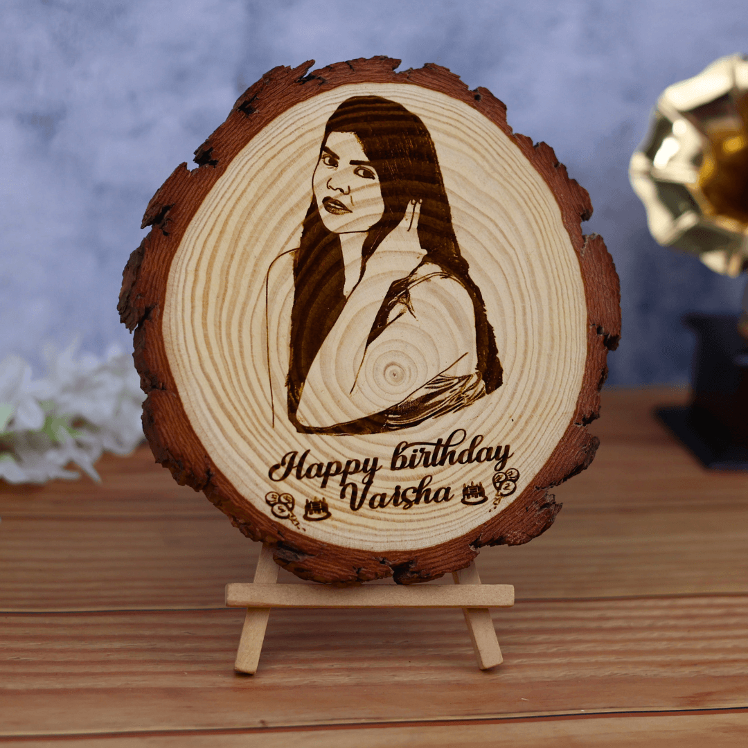 Happy Birthday Wooden Engraved Frame (5 to 8 Inches)