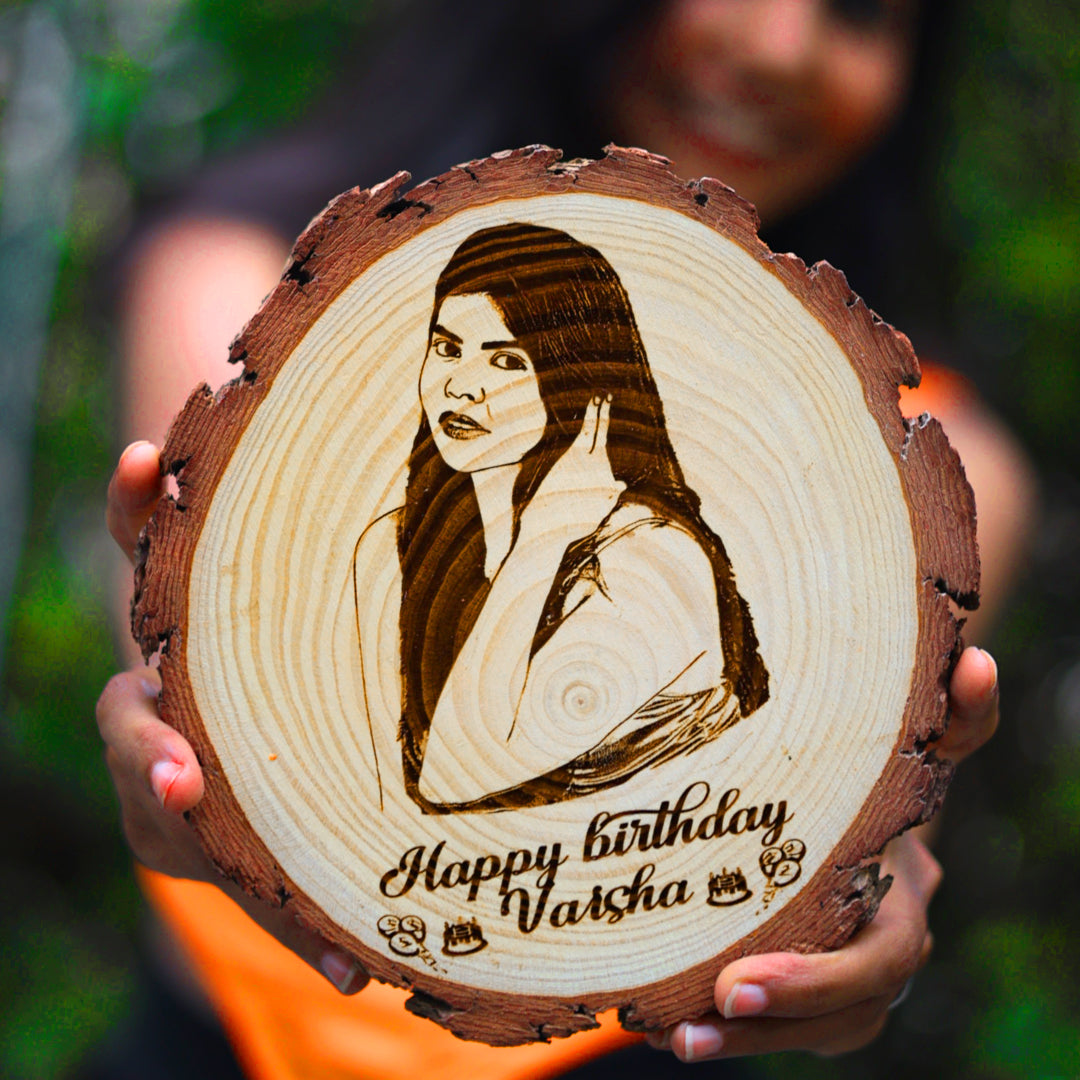 Happy Birthday Wooden Engraved Frame (5 to 8 Inches)