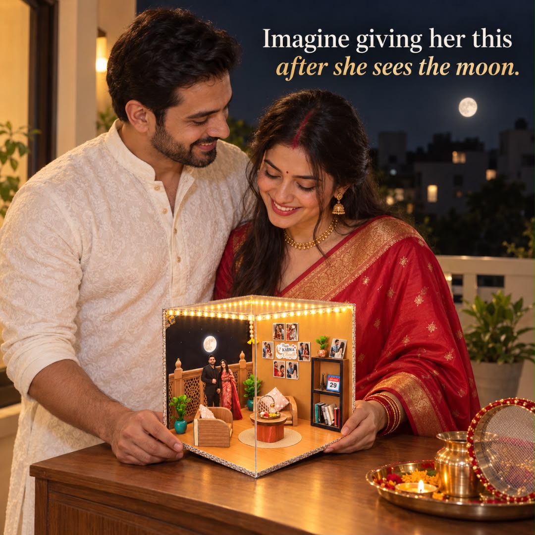 3D Room Miniature Frame For Karwa Chauth