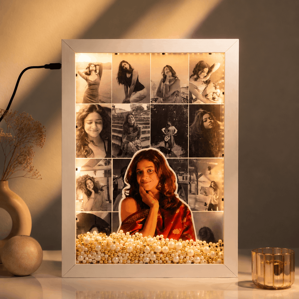 Beautiful LED Floating Pearl Frame