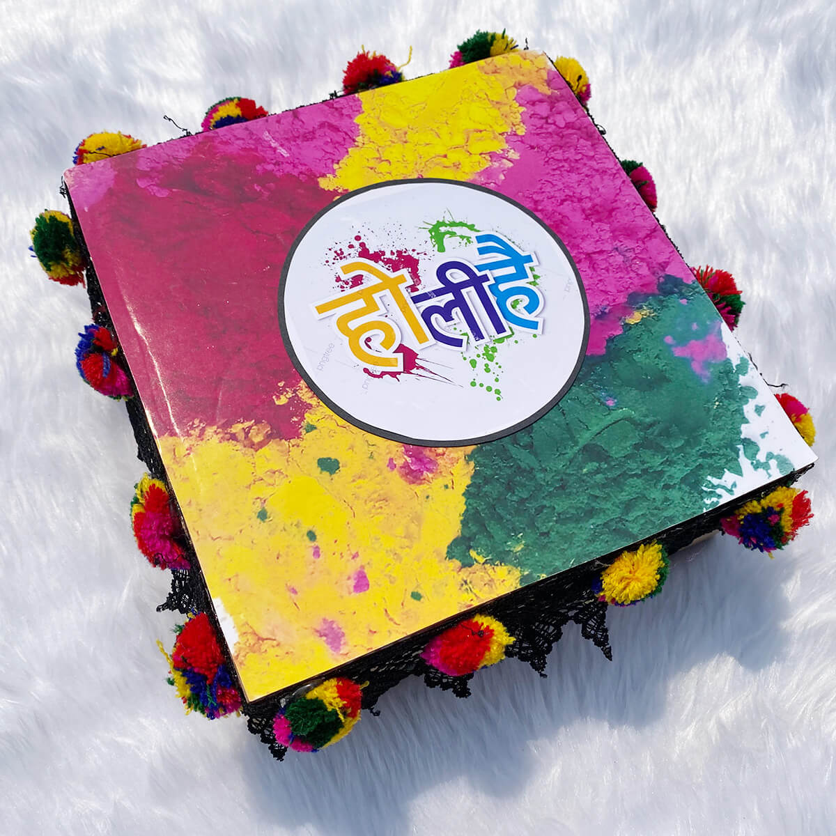 Holi Balloon, Gulal, Chocolate, T-Shirt And Dream Catcher Hamper | Send Gift Hampers on Holi Online