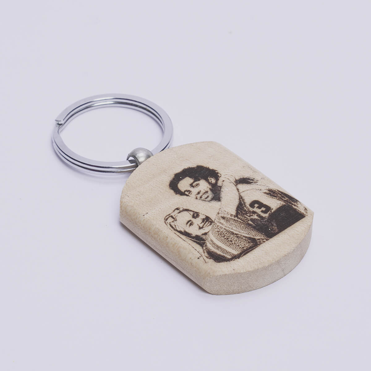 Wooden Engraved Personalised Keychain