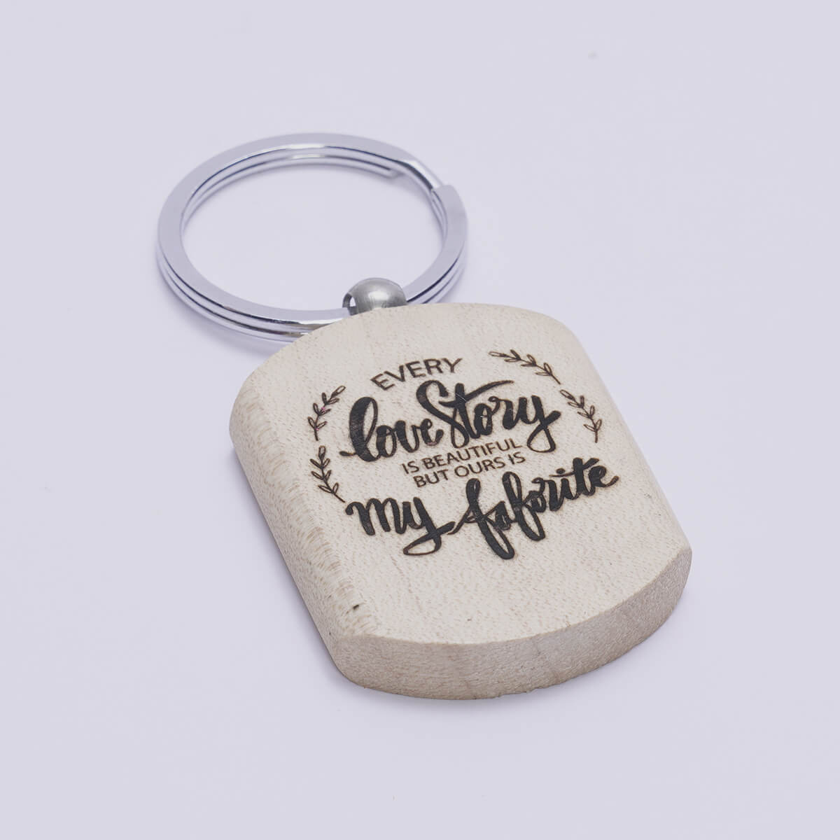 Wooden Engraved Personalised Keychain