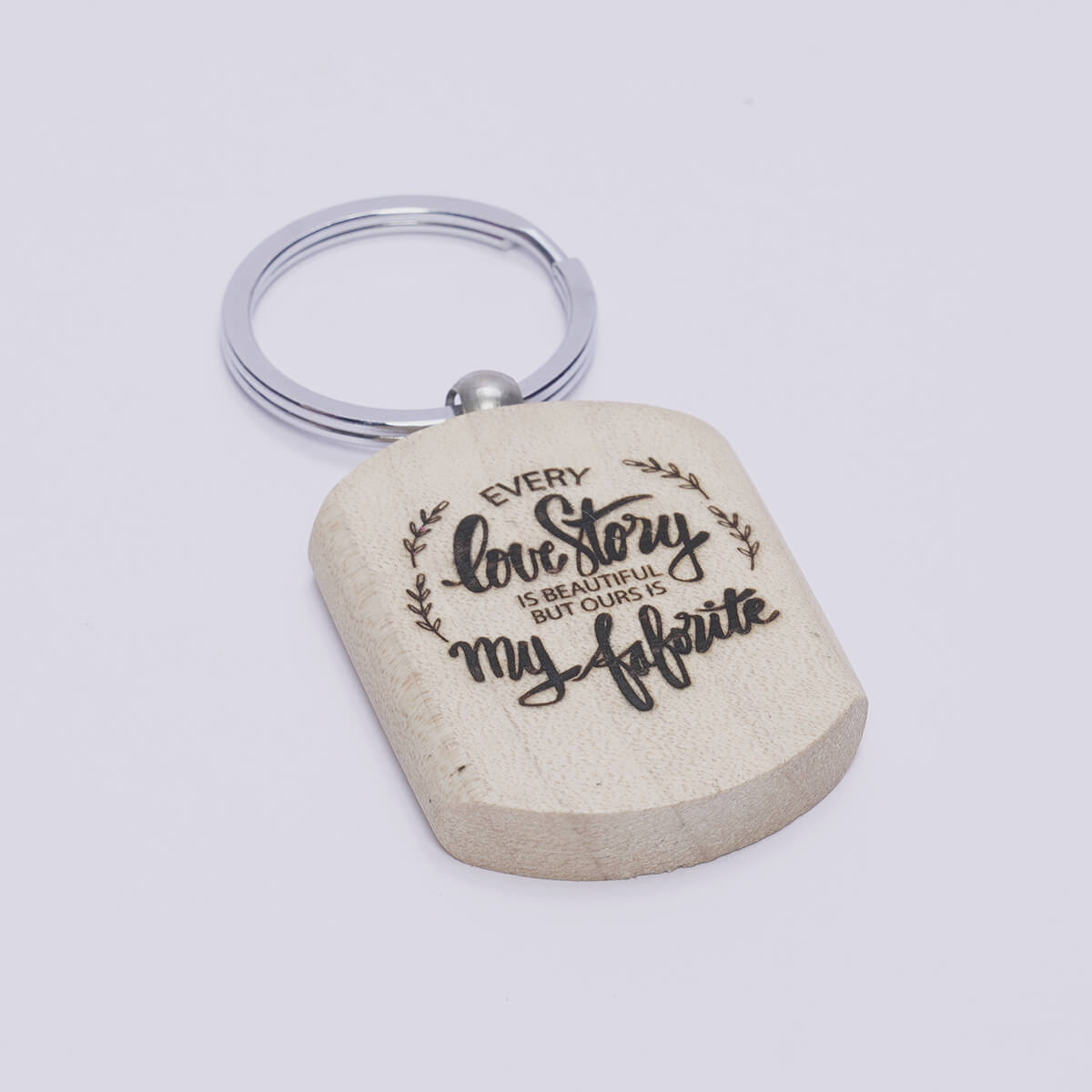 Wooden Engraved Personalised Keychain