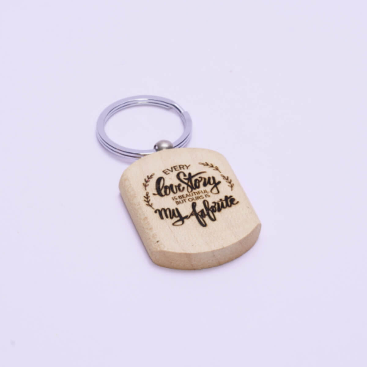 Wooden Engraved Personalised Keychain