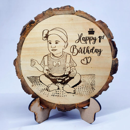 Cutest Baby Wooden Slice Engraved Frame