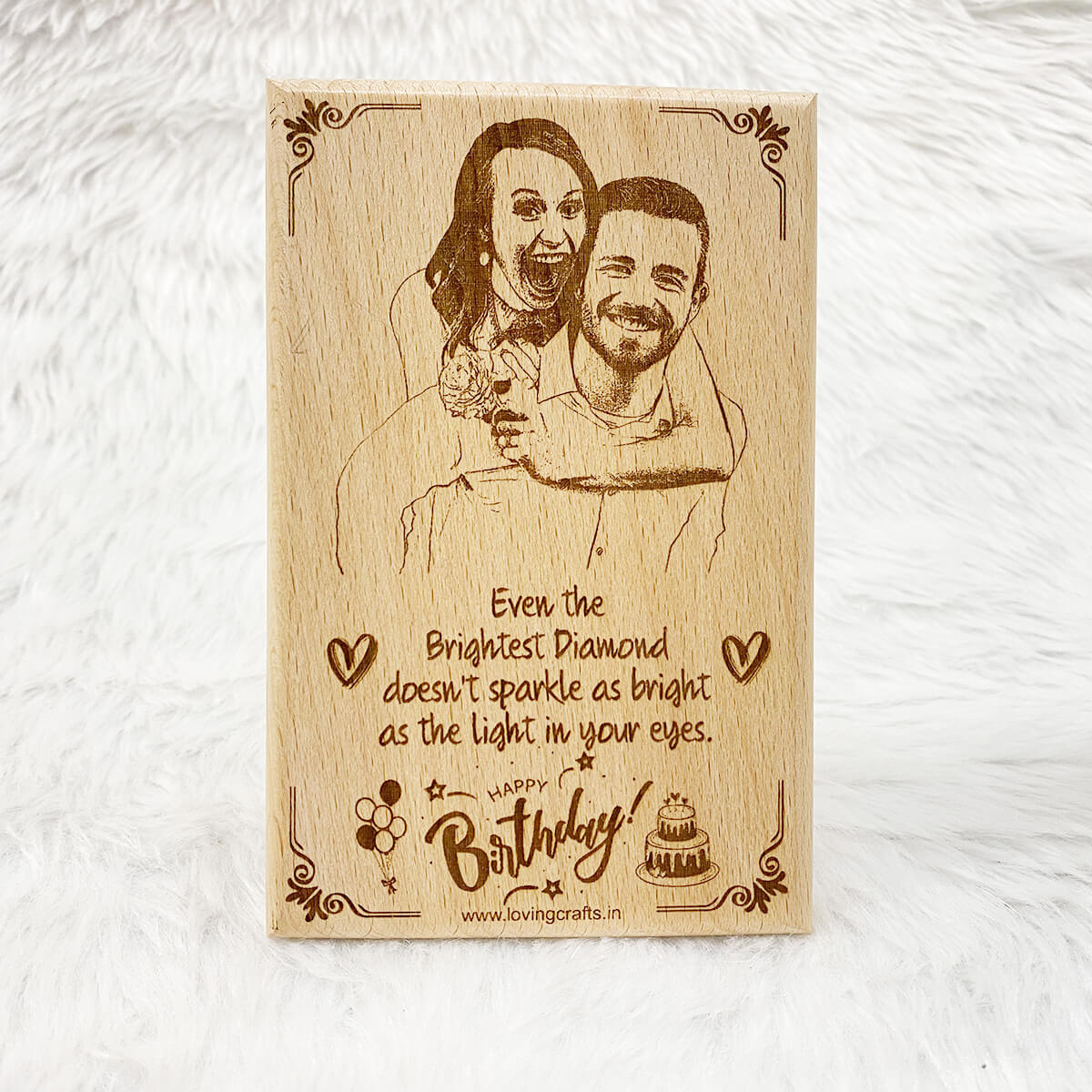 Personalised Wooden Engraved Photo Frame