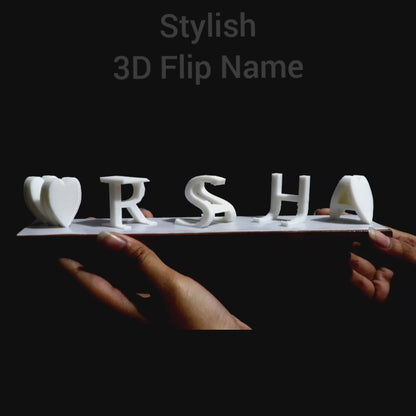 Stylish 3D Flip Name