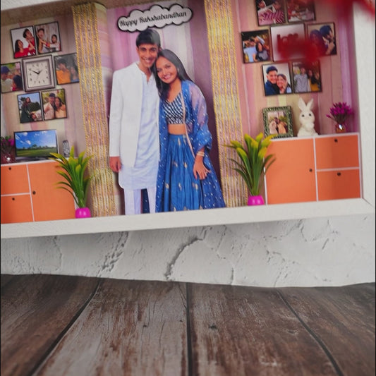 Stunning 3D Miniature Frame For Rakshabandhan | 17x10 Inches